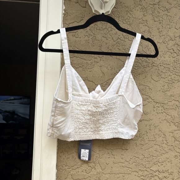 NWT Universal Thread Cream Tank Crop Top With Bow, Women’s Size Medium - Picture 4 of 5